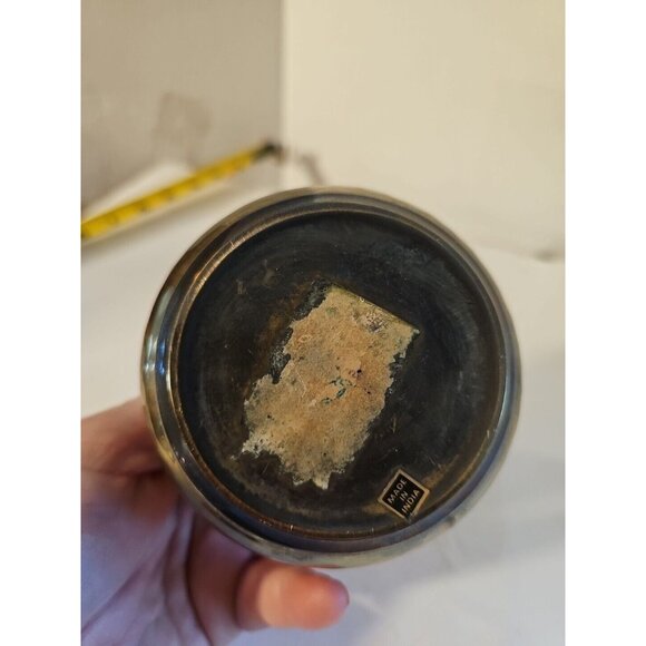 Vintage Gold Hammered Brass Heavy Small Bowl Holy Water? Made In India 3 X 2 - Picture 3 of 6